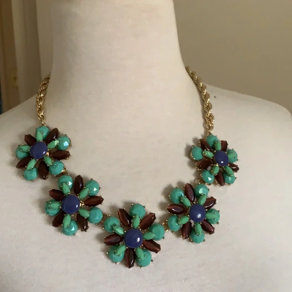 Two Banana Republics statement Necklaces